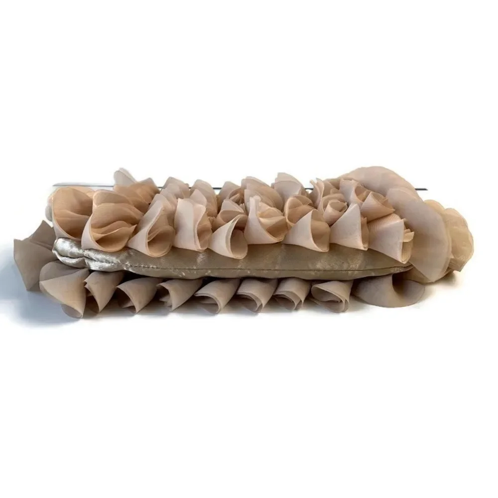 Bebe Clutch Rose Ruffles Silvana NATURAL